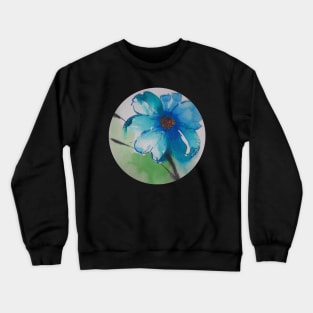 Blue Flower Power Crewneck Sweatshirt